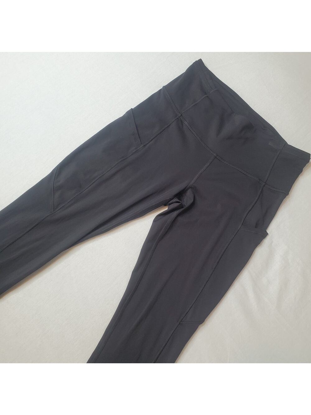Lululemon Women's Size 6 Fast Free 7/8 Tight II Non-Reflective Black W5BXQS